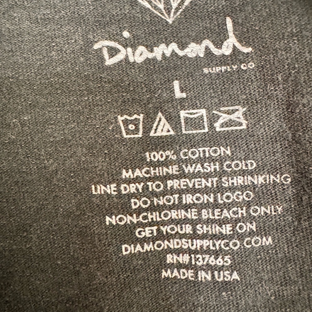 Diamond Supply Co. Black Kids Long Sleeve Shirt size L fits a women size S - Picture 6 of 6